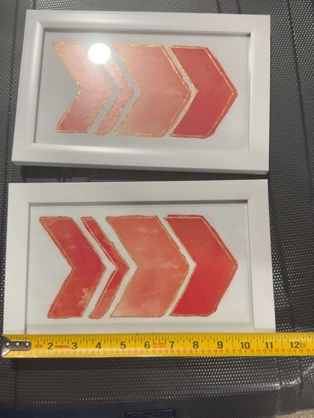 Coral Arrow Framed Wall Art - Set of 2